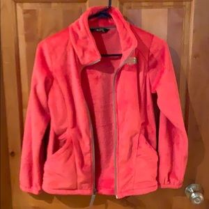 Girls pink osito fleece zip up north face